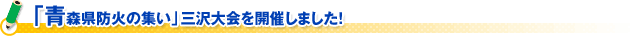 「青森県防火の集い」三沢大会を開催しました！